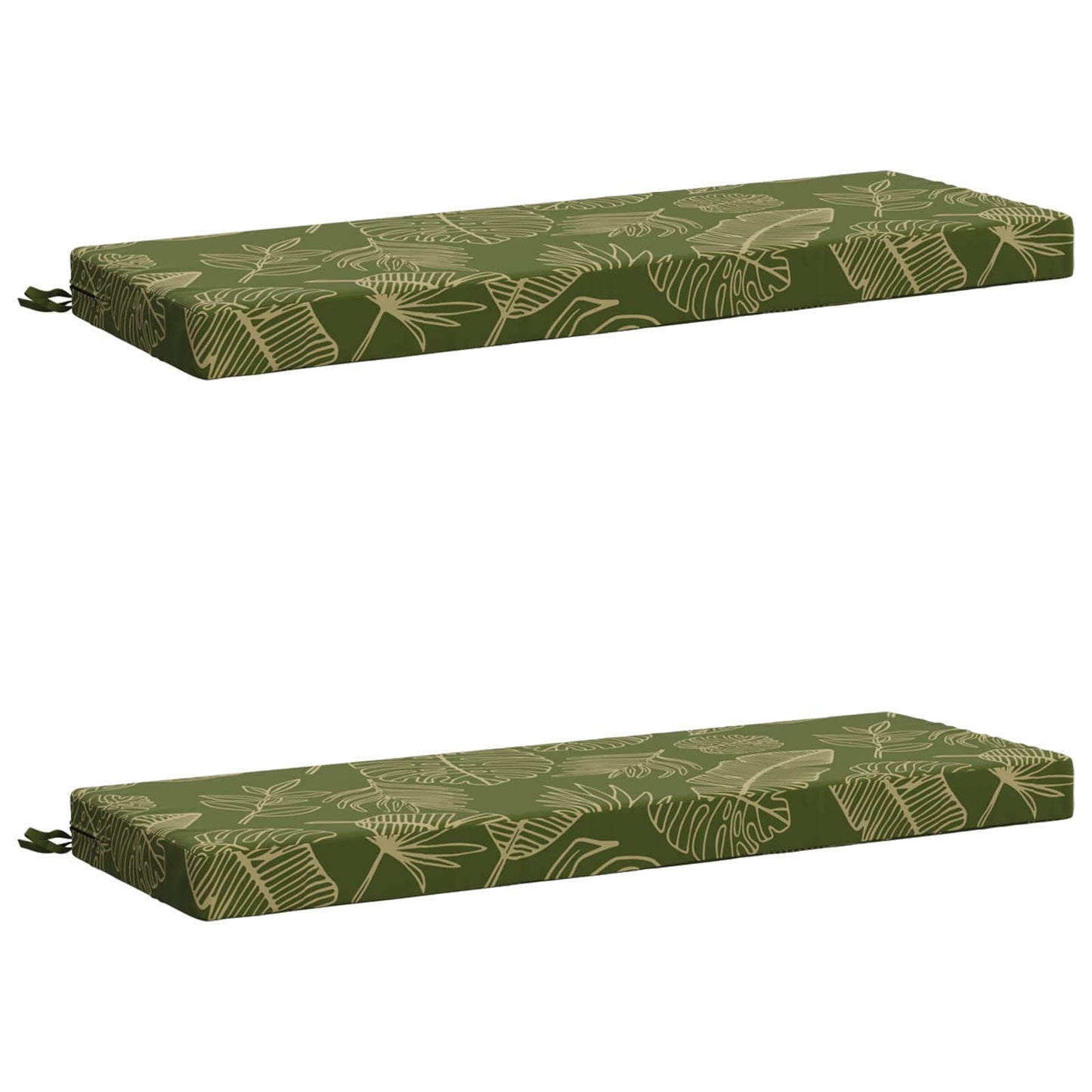 vidaXL 2-Piece Bench Cushions SOEST 2 pcs 100% Polyester Leaf Design
