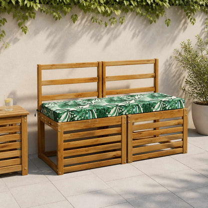 vidaXL Bench Cushion SOEST 100% Polyester Leaf Pattern 110 x 40 x 8 cm