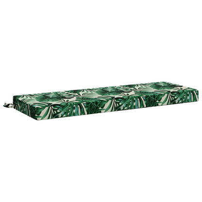 vidaXL Bench Cushion SOEST 100% Polyester Leaf Pattern 100 x 40 x 8 cm