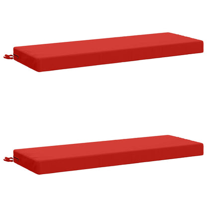 vidaXL 2-Piece Bench Cushions SOEST 2 pcs 100% Polyester Red