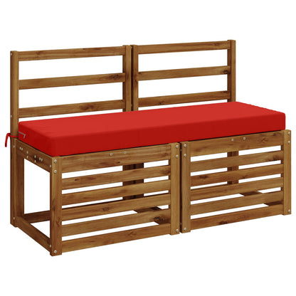vidaXL 2-Piece Bench Cushions SOEST 2 pcs 100% Polyester Red
