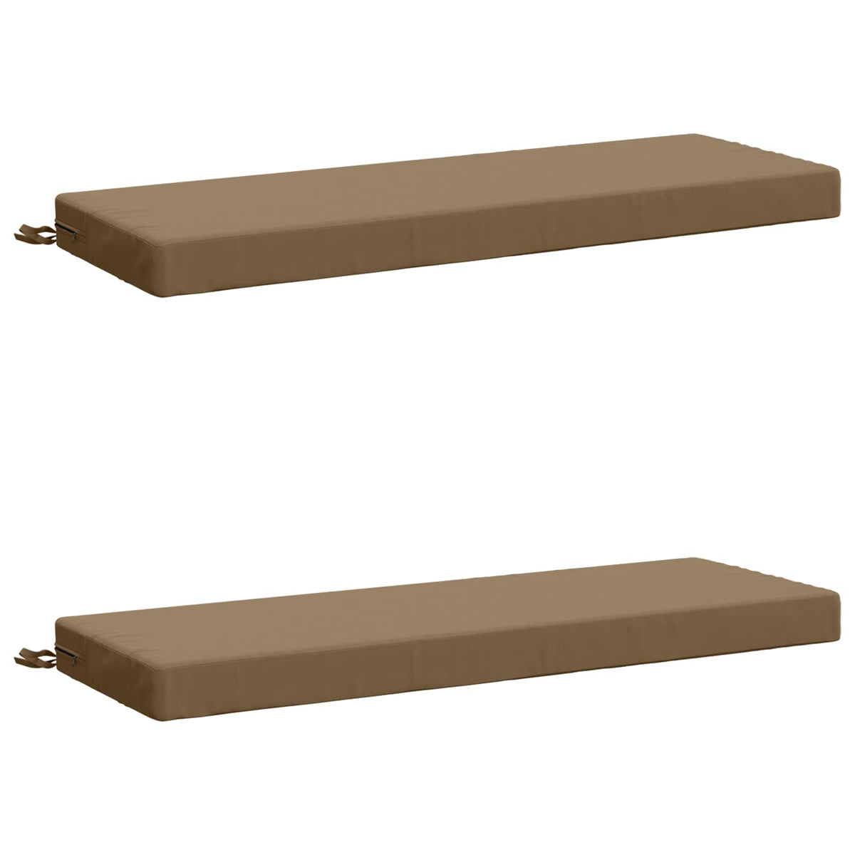 vidaXL 2-Piece Bench Cushions SOEST 2 pcs 100% Polyester Taupe