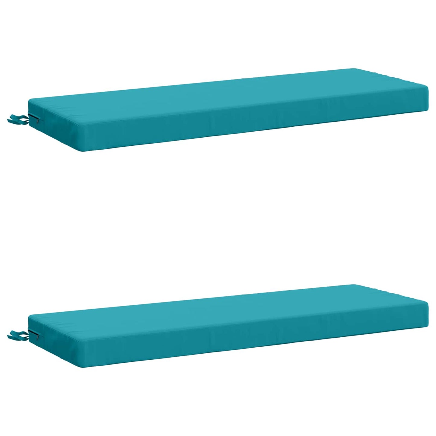 vidaXL 2-Piece Bench Cushions SOEST 2 pcs 100% Polyester Turquoise