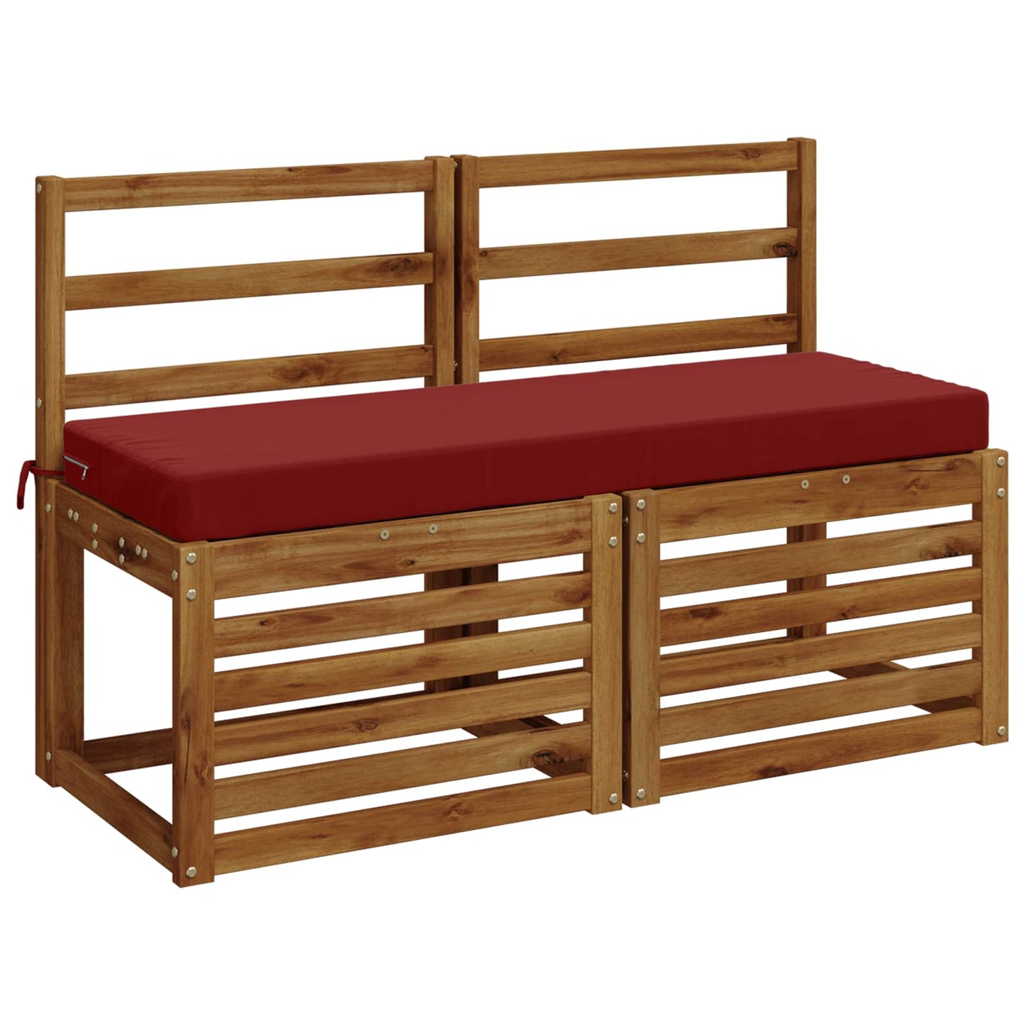 vidaXL Bench Cushion SOEST 100% Polyester Wine Red 100 x 40 x 8 cm
