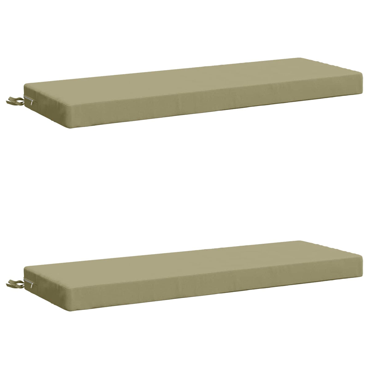 vidaXL 2-Piece Bench Cushions SOEST 2 pcs 100% Polyester Light Green