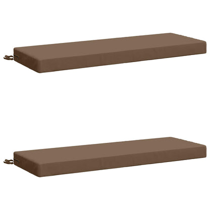 vidaXL 2-Piece Bench Cushions SOEST 2 pcs 100% Polyester Taupe
