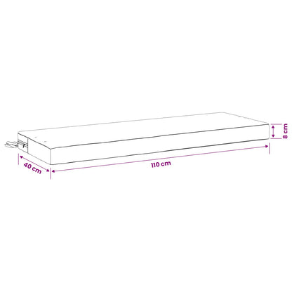 vidaXL Bench Cushion SOEST 100% Polyester Blue 110 x 40 x 8 cm