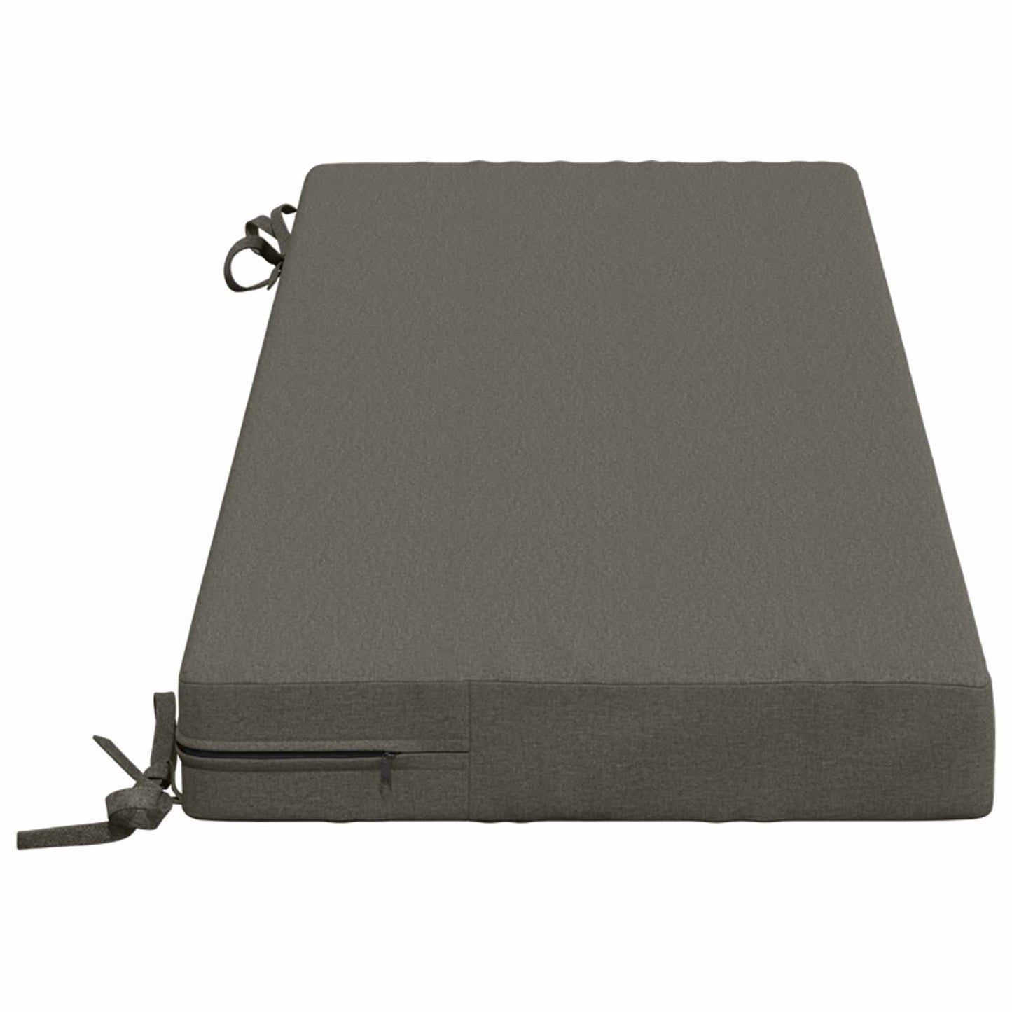 vidaXL Bench Cushion SOEST 100% Polyester Grey 110 x 40 x 8 cm