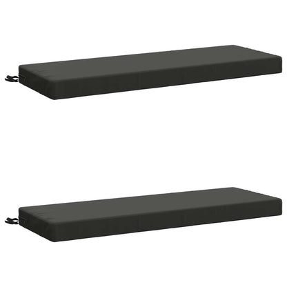 vidaXL 2-Piece Bench Cushions SOEST 2 pcs 100% Polyester Anthracite