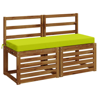 vidaXL 2-Piece Bench Cushions SOEST 2 pcs 100% Polyester Bright Green