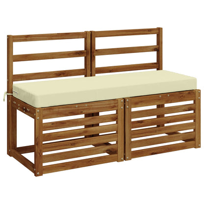 vidaXL Bench Cushion SOEST 100% Polyester Cream 110 x 40 x 8 cm