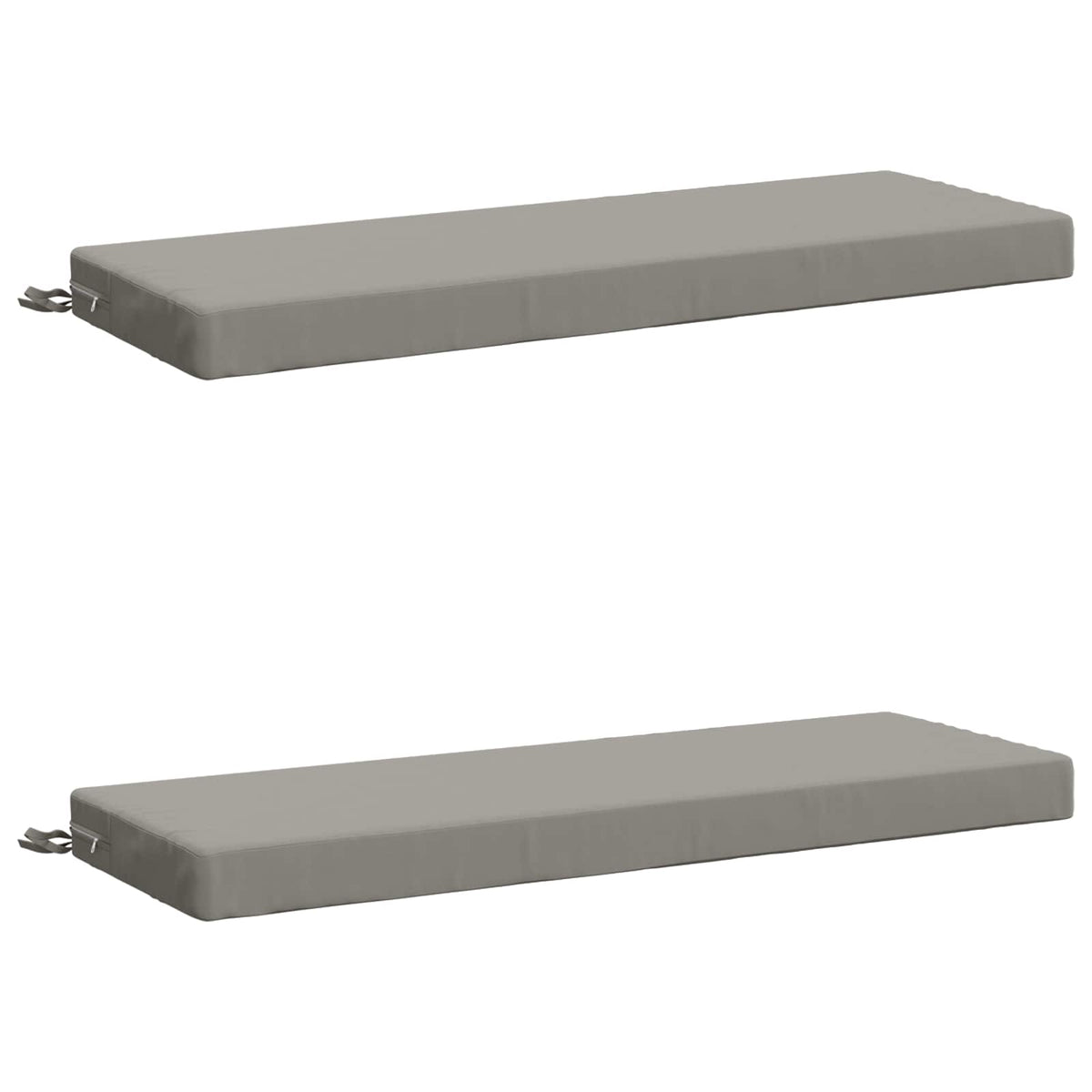 vidaXL 2-Piece Bench Cushions SOEST 2 pcs 100% Polyester Grey