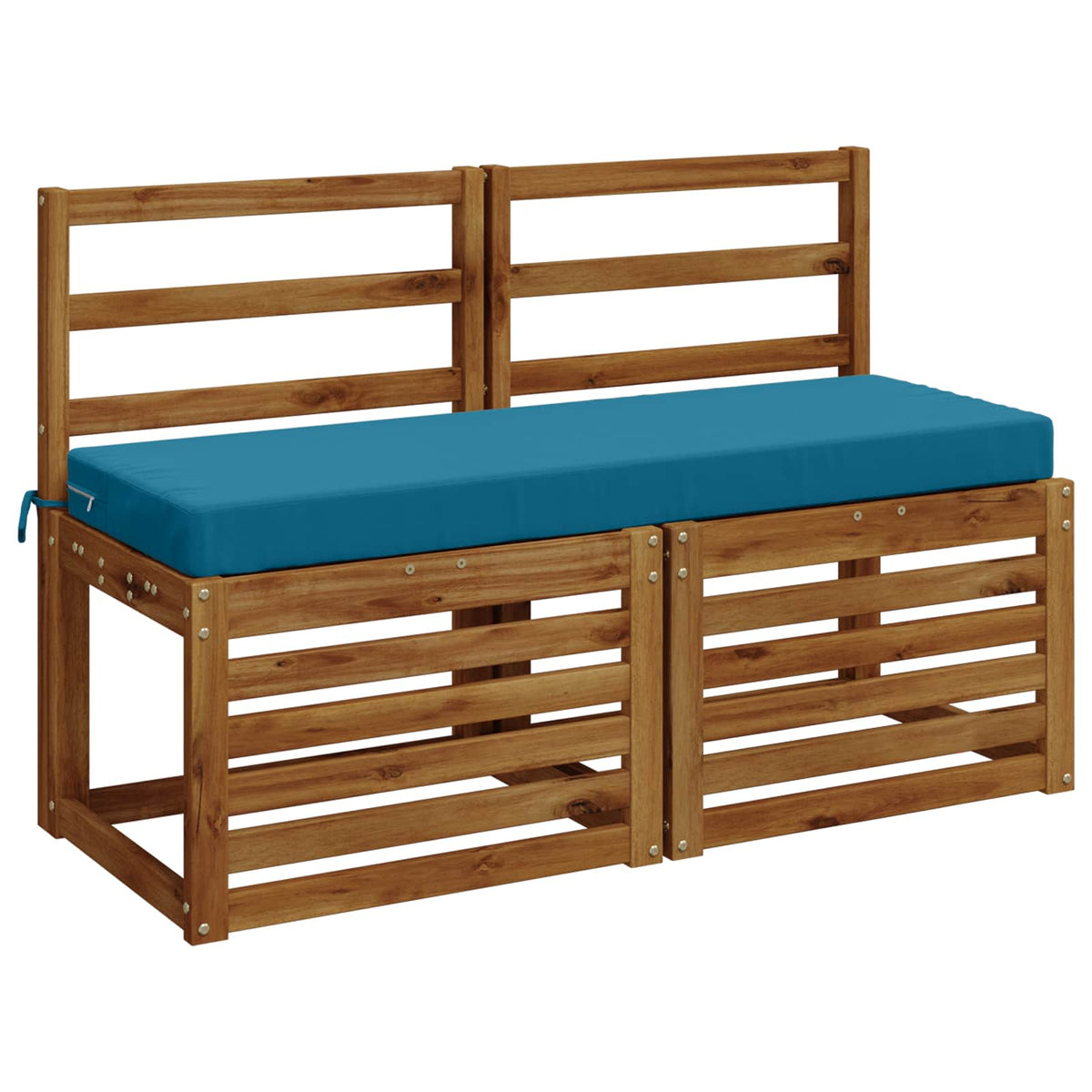 vidaXL Bench Cushion SOEST 100% Polyester Light Blue 110 x 40 x 8 cm