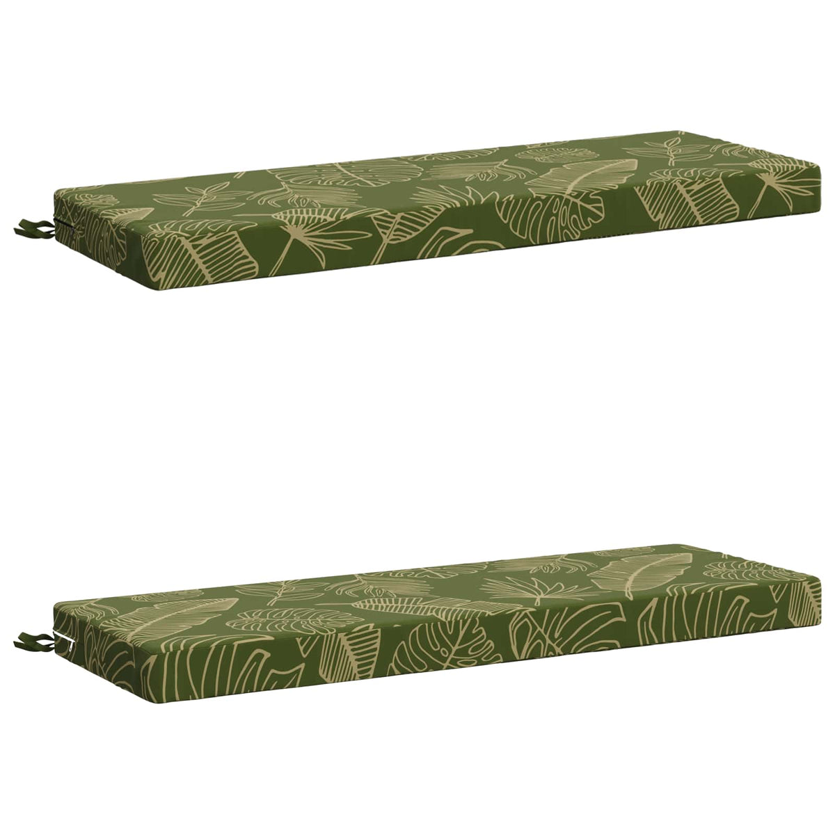 vidaXL 2-Piece Bench Cushions SOEST 2 pcs 100% Polyester Leaf Design
