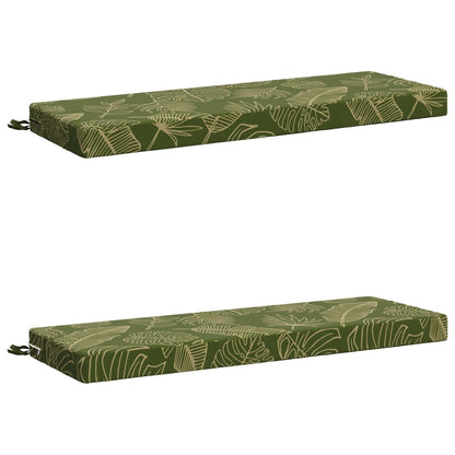 vidaXL 2-Piece Bench Cushions SOEST 2 pcs 100% Polyester Leaf Design