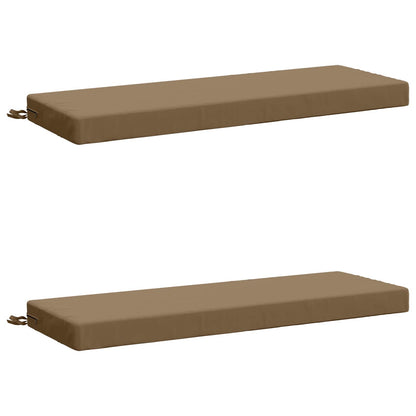 vidaXL 2-Piece Bench Cushions SOEST 2 pcs 100% Polyester Taupe