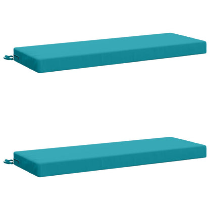 vidaXL 2-Piece Bench Cushions SOEST 2 pcs 100% Polyester Turquoise