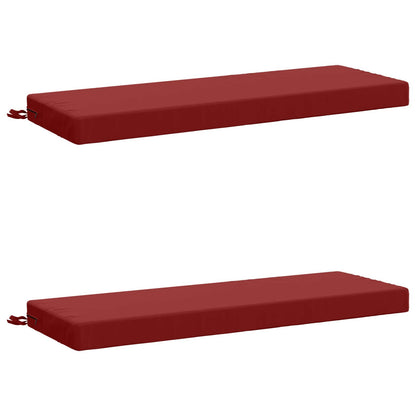 vidaXL 2-Piece Bench Cushions SOEST 2 pcs 100% Polyester Wine Red
