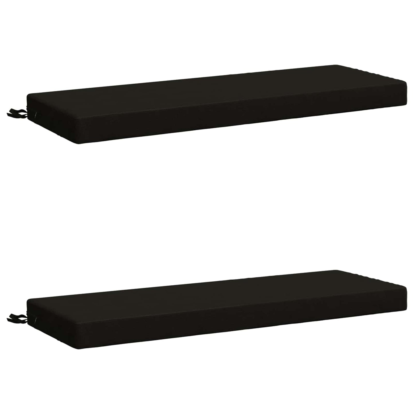 vidaXL 2-Piece Bench Cushions SOEST 2 pcs 100% Polyester Black