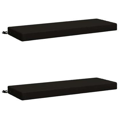 vidaXL 2-Piece Bench Cushions SOEST 2 pcs 100% Polyester Black