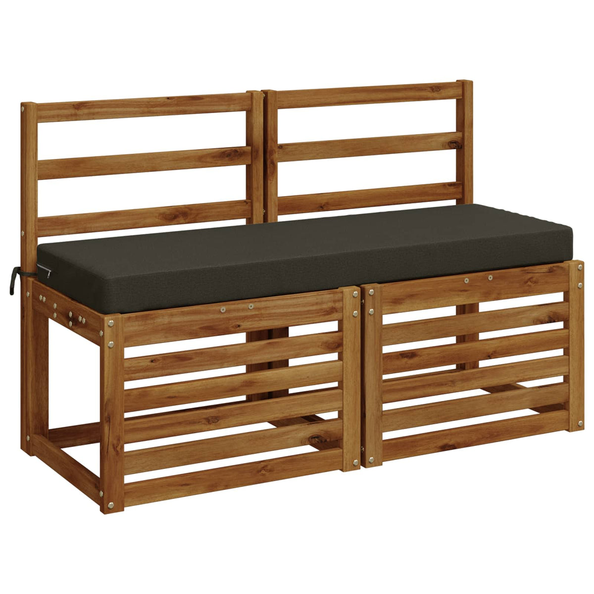 vidaXL Bench Cushion SOEST 100% Polyester Anthracite 120 x 40 x 8 cm