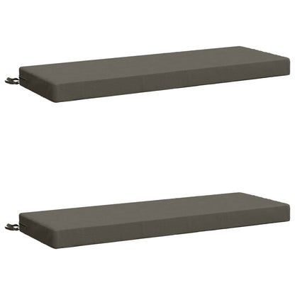 vidaXL 2-Piece Bench Cushions SOEST 2 pcs 100% Polyester Grey