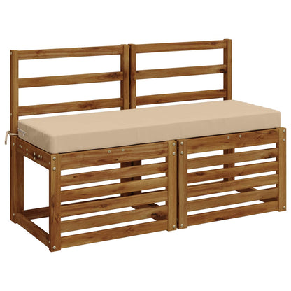vidaXL 2-Piece Bench Cushions SOEST 2 pcs 100% Polyester Cream