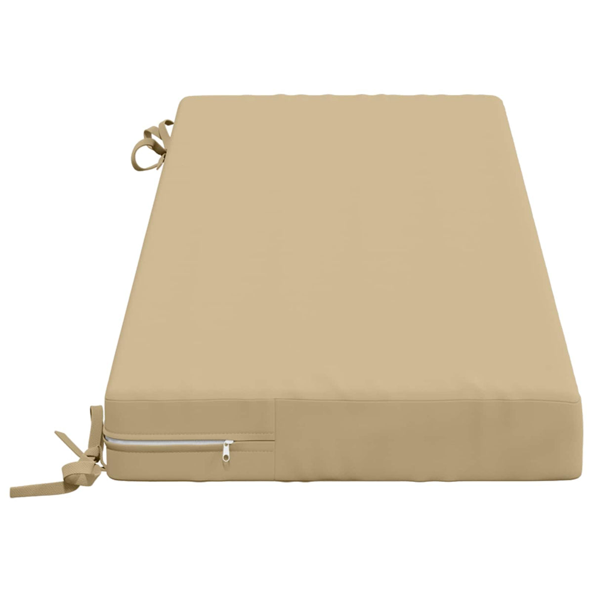 vidaXL Bench Cushion SOEST 100% Polyester Beige 120 x 40 x 8 cm