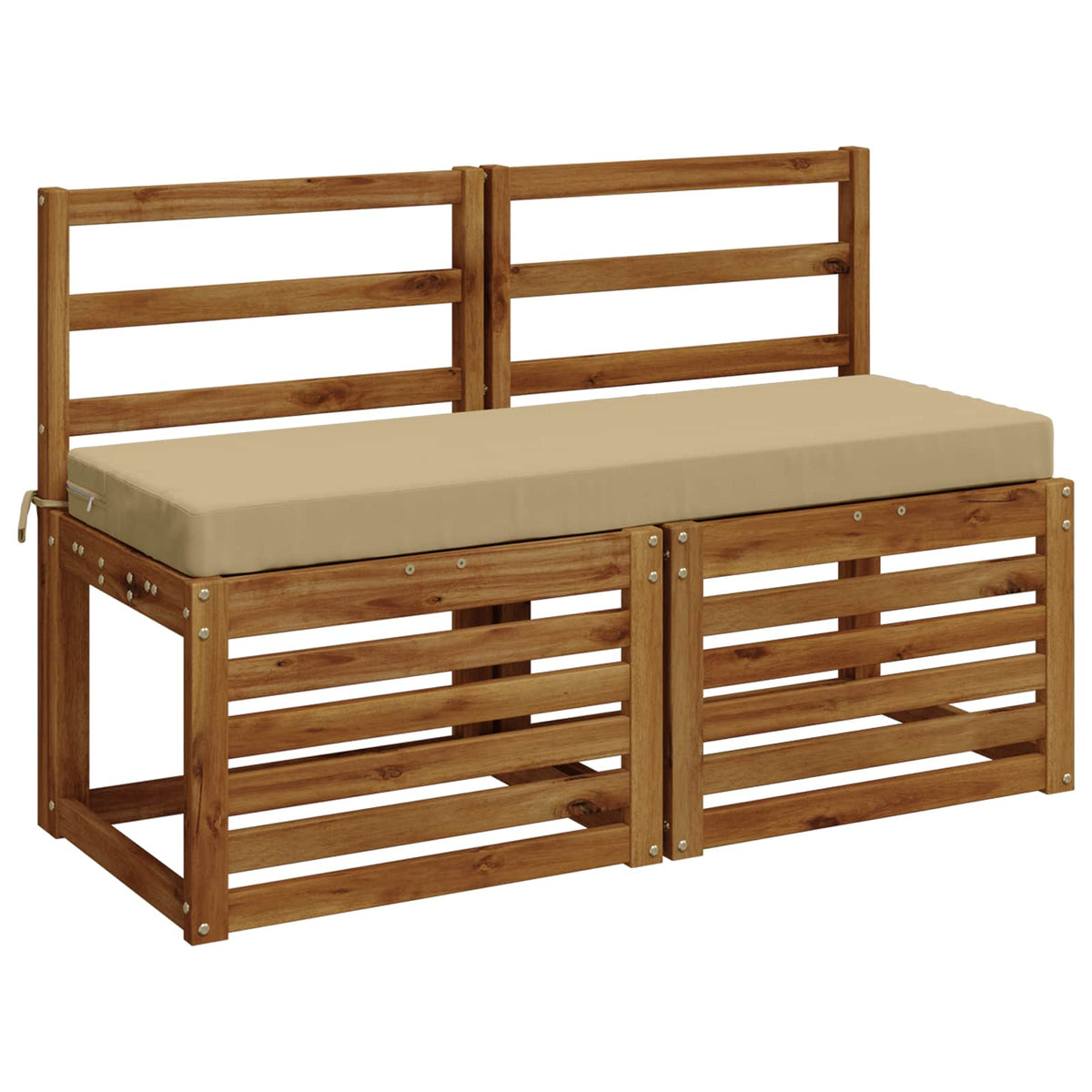 vidaXL 2-Piece Bench Cushions SOEST 2 pcs 100% Polyester Beige