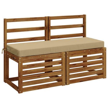vidaXL 2-Piece Bench Cushions SOEST 2 pcs 100% Polyester Beige