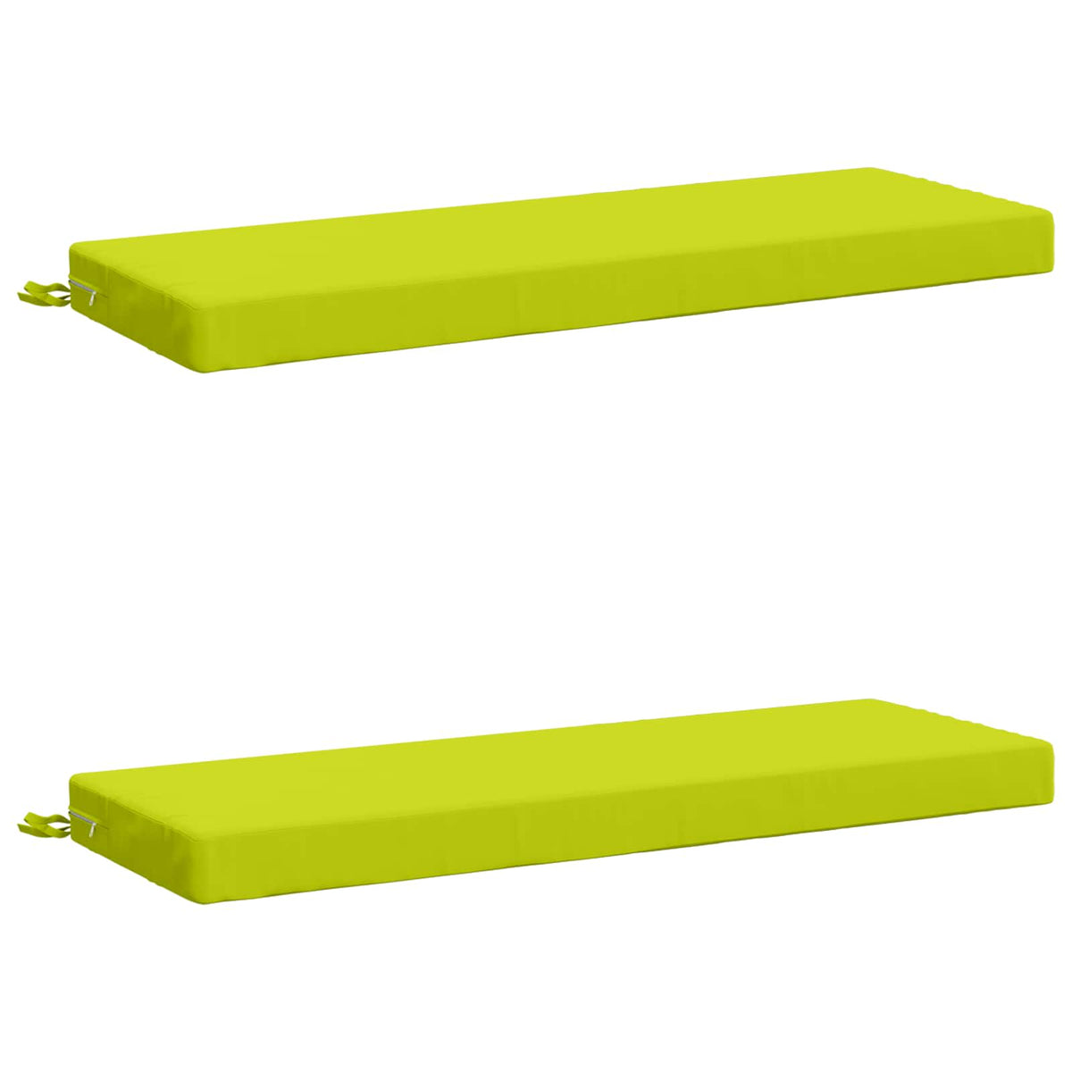 vidaXL 2-Piece Bench Cushions SOEST 2 pcs 100% Polyester Bright Green