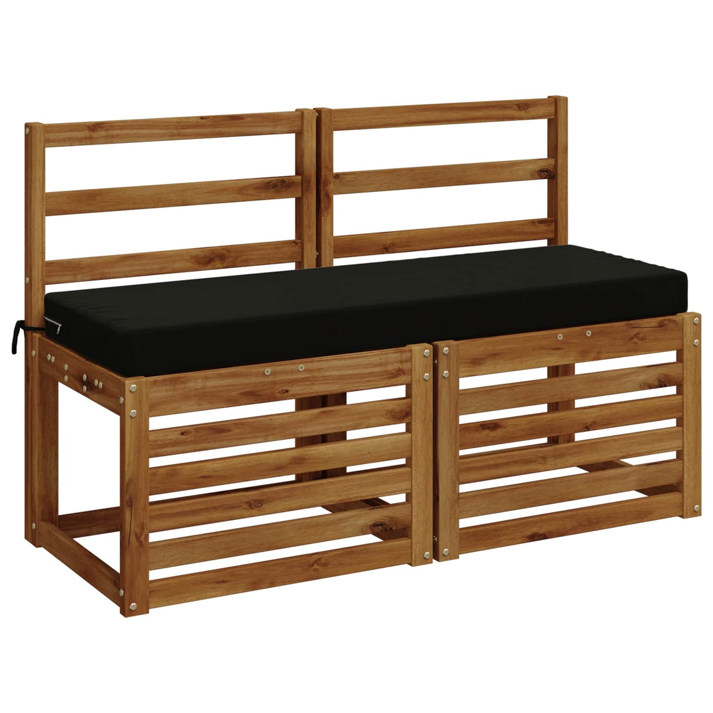 vidaXL Bench Cushion SOEST 100% Polyester Black 120 x 40 x 8 cm