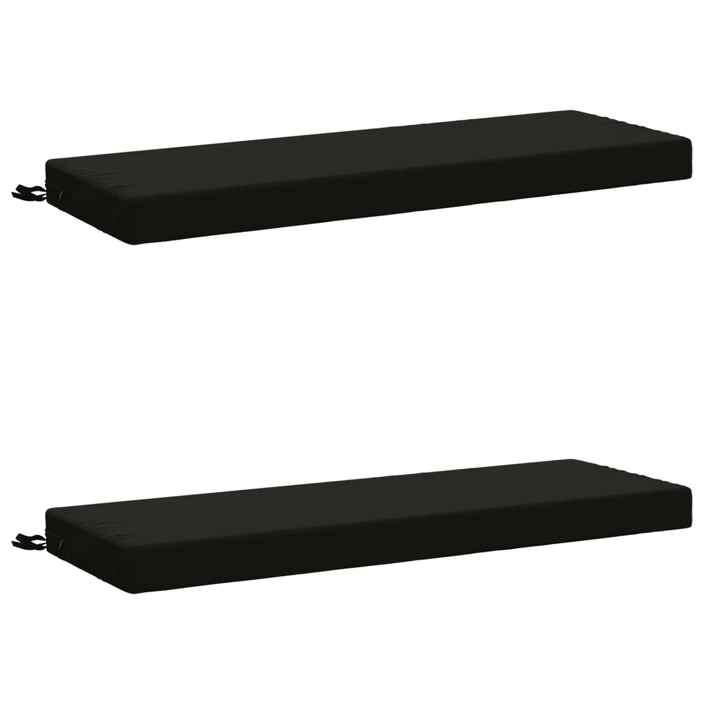 vidaXL 2-Piece Bench Cushions SOEST 2 pcs 100% Polyester Black