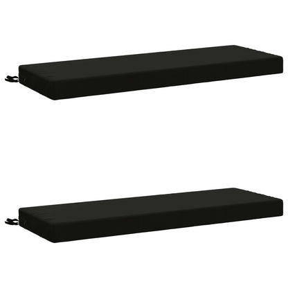 vidaXL 2-Piece Bench Cushions SOEST 2 pcs 100% Polyester Black