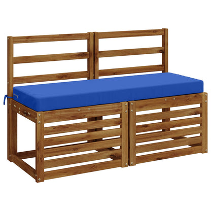 vidaXL Bench Cushion SOEST 100% Polyester Royal Blue 120 x 40 x 8 cm