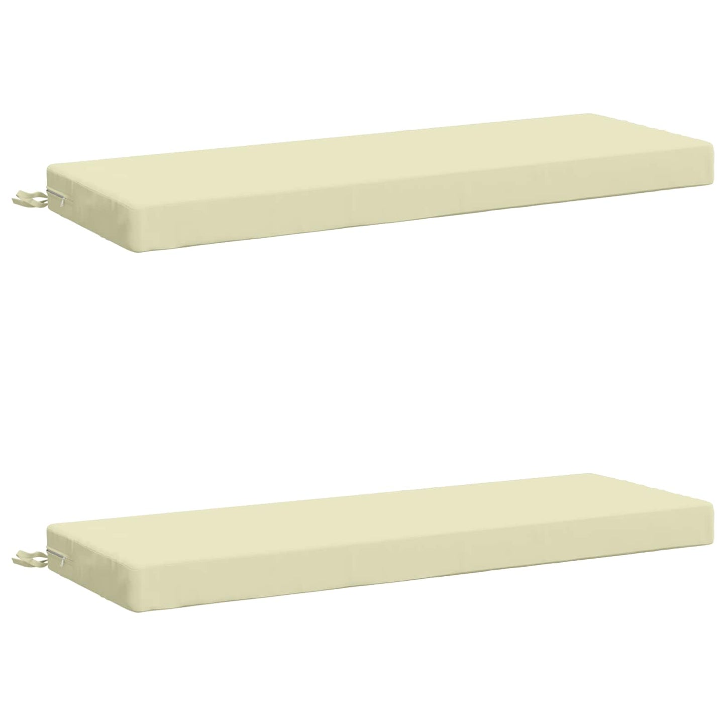 vidaXL 2-Piece Bench Cushions SOEST 2 pcs 100% Polyester Cream