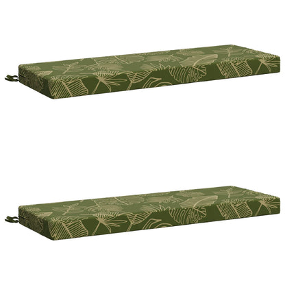 vidaXL 2-Piece Bench Cushions SOEST 2 pcs 100% Polyester Leaf Design