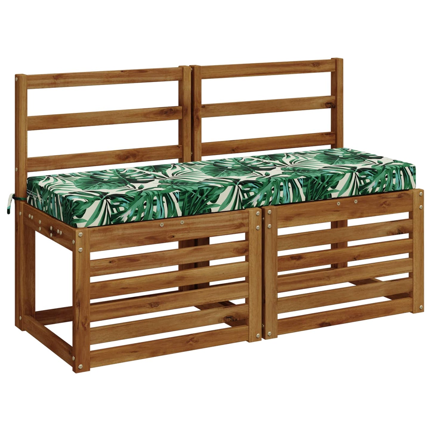 vidaXL Bench Cushion SOEST 100% Polyester Leaf Pattern 120 x 40 x 8 cm