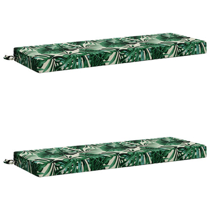 vidaXL 2-Piece Bench Cushions SOEST 2 pcs 100% Polyester Leaf Pattern