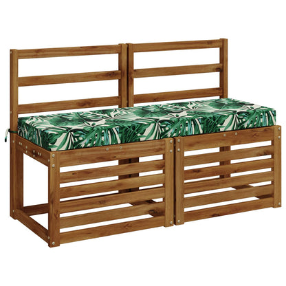 vidaXL 2-Piece Bench Cushions SOEST 2 pcs 100% Polyester Leaf Pattern