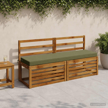 vidaXL 2-Piece Bench Cushions SOEST 2 pcs 100% Polyester Olive Green