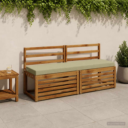 vidaXL 2-Piece Bench Cushions SOEST 2 pcs 100% Polyester Light Green