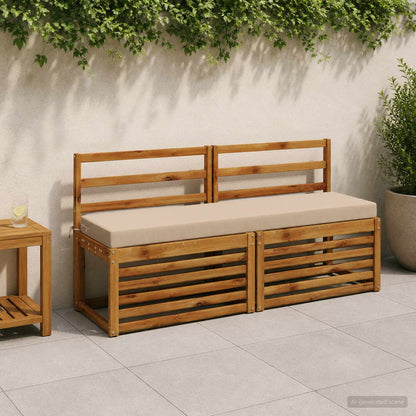 vidaXL Bench Cushion SOEST 100% Polyester Sand 160 x 40 x 8 cm