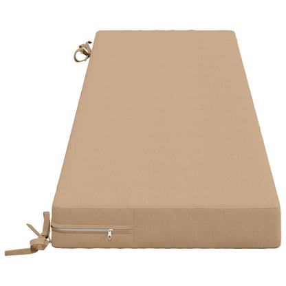 vidaXL Bench Cushion SOEST 100% Polyester Sand 140 x 40 x 8 cm