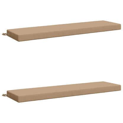 vidaXL 2-Piece Bench Cushions SOEST 2 pcs 100% Polyester Sand