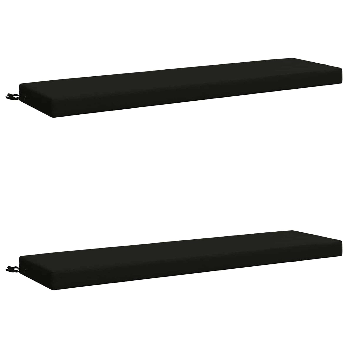 vidaXL 2-Piece Bench Cushions SOEST 2 pcs 100% Polyester Black