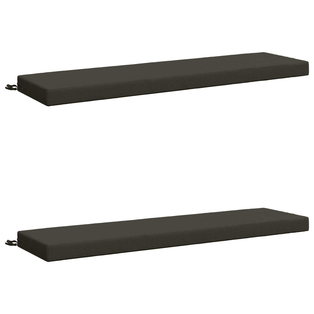 vidaXL 2-Piece Bench Cushions SOEST 2 pcs 100% Polyester Anthracite
