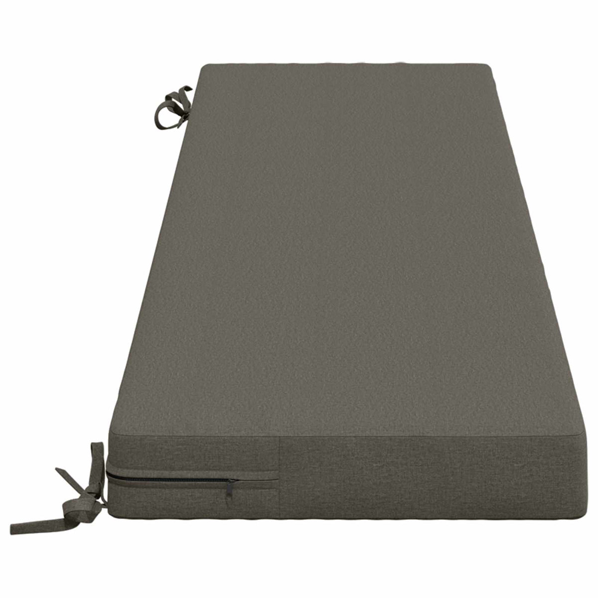 vidaXL Bench Cushion SOEST 100% Polyester Grey 140 x 40 x 8 cm