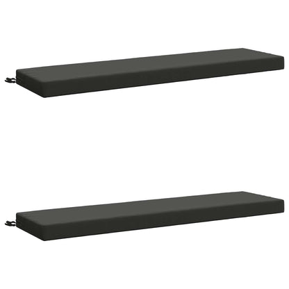 vidaXL 2-Piece Bench Cushions SOEST 2 pcs 100% Polyester Anthracite