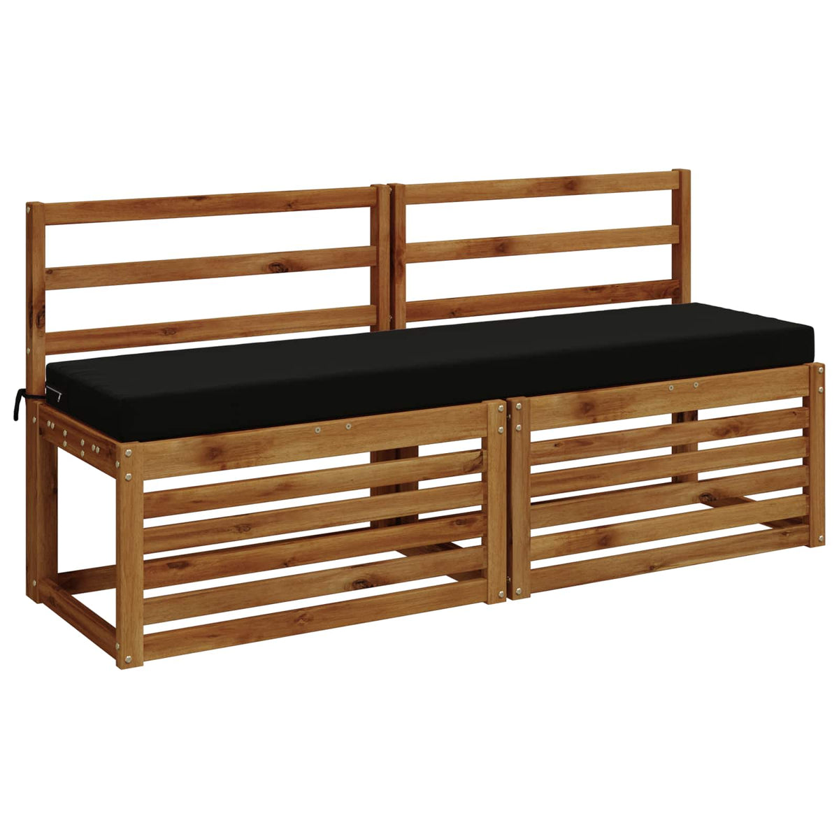 vidaXL Bench Cushion SOEST 100% Polyester Black 140 x 40 x 8 cm